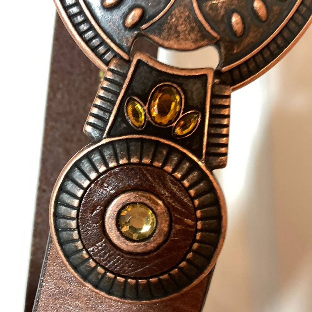 Chico’s Brown Leather Adjustable Belt - Picture 3 of 13
